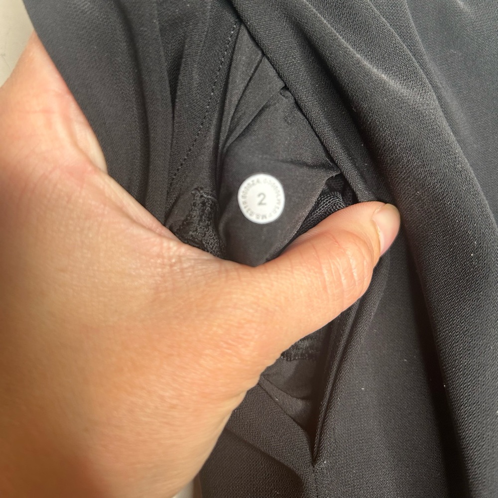 Lululemon On The Fly Pant Woven 27" Black Straight Leg Scrub Pant Drawstring 2 - Picture 12 of 14